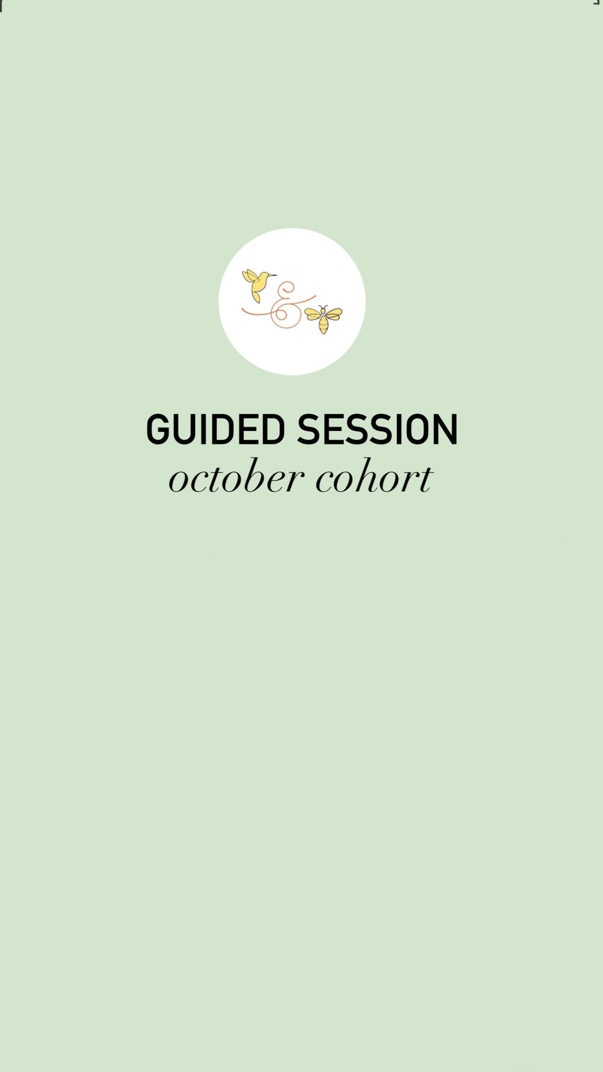 Guided Session: October Cohort